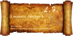 Laudesz Herbert névjegykártya